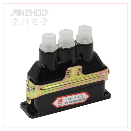20芯 矩形航空插 三孔进线 CA20-JZ3/KA 航空插头 接插件CA-20JZ3