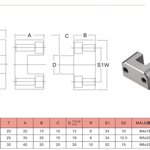 模具精定位 台标 TL-035 TL-050 TL-075 立式0度定位块