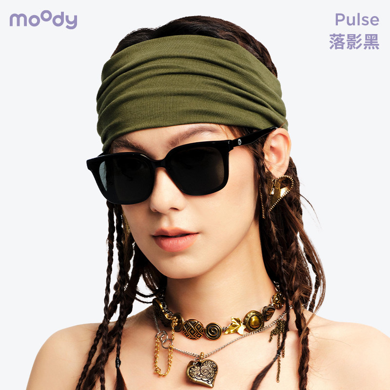moody Afro Party系列墨镜女防晒高清尼龙镜片方框蝴蝶框时尚潮流