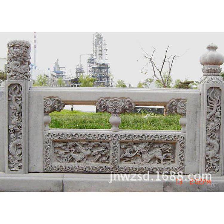 阳台石围栏图片 大桥围栏石雕生产厂家 济宁大理石围栏价格
