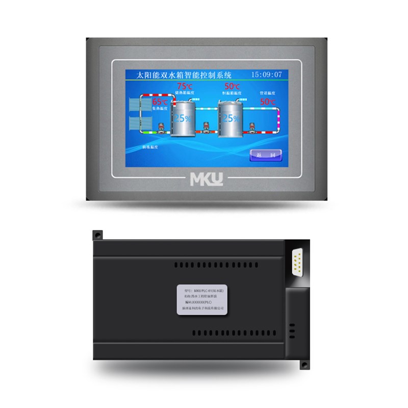 空气能热水工程温控器系统触摸屏PLC-01双水箱监控系统酒店宾馆