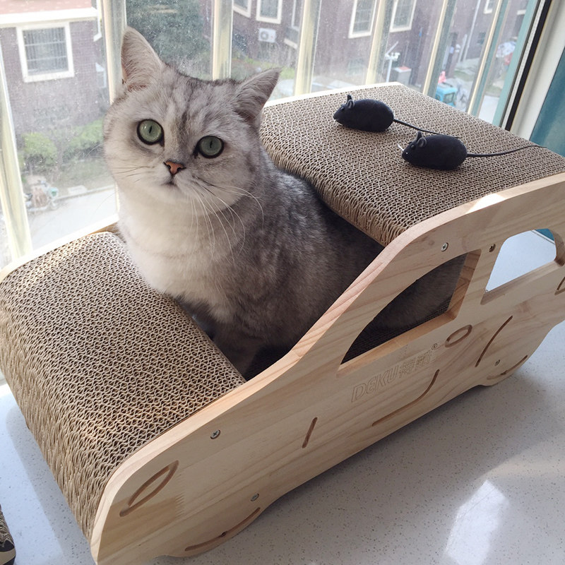 瓦楞纸SUV猫板猫抓板车型猫窝实器磨爪木猫爪车猫咪磨爪用品