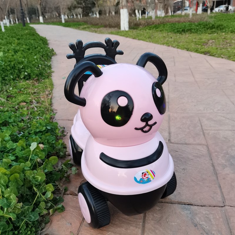 1--3岁宝宝婴幼儿早教音乐熊猫滑行助步锻骑平衡四轮炼行扭扭车