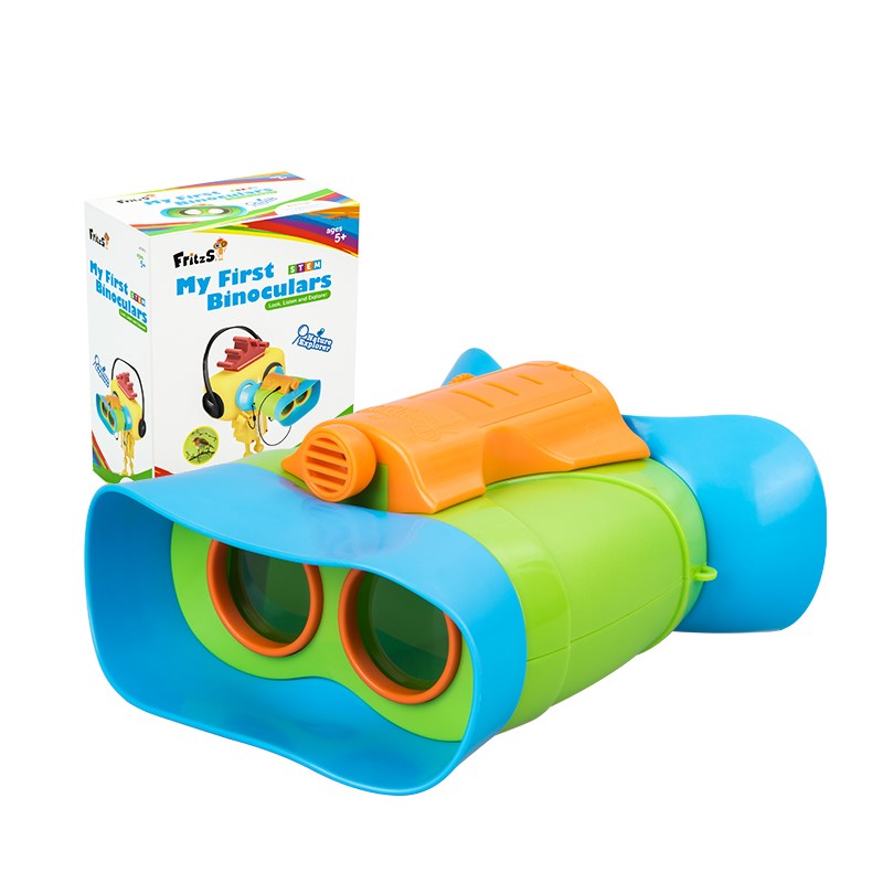 儿童望远清高镜双筒3-6岁玩礼男孩幼儿园科学实验探索具物