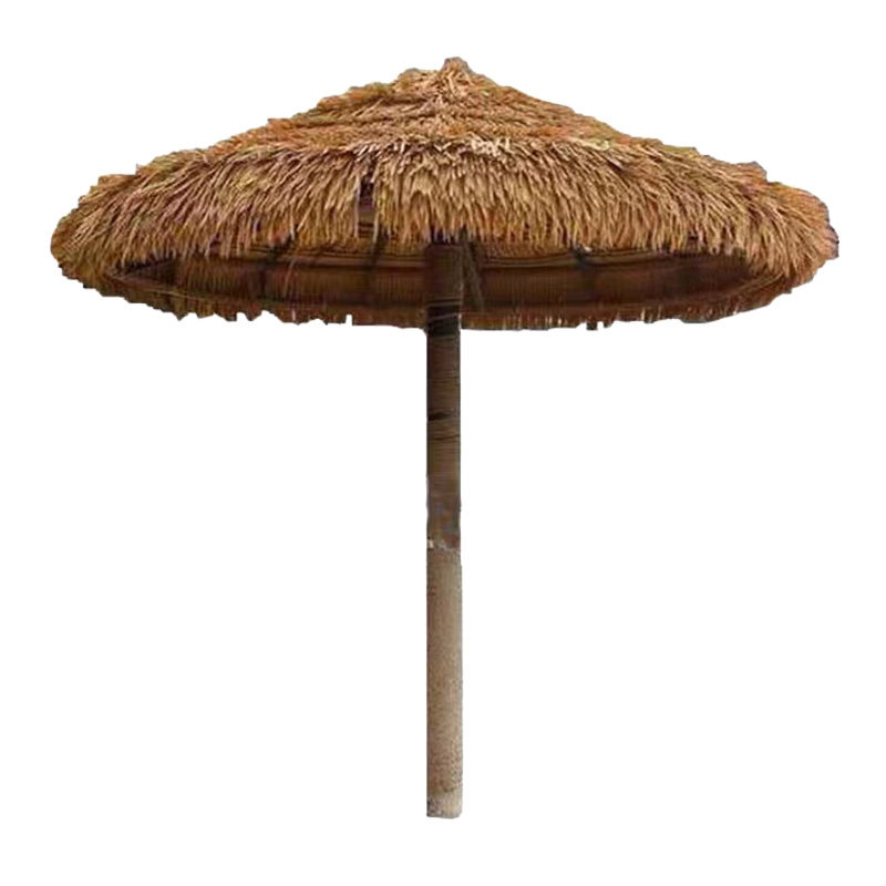 户庭真草伞遮阳伞外院伞仿稻茅草大伞蘑菇伞芦苇沙滩伞凉亭景观伞