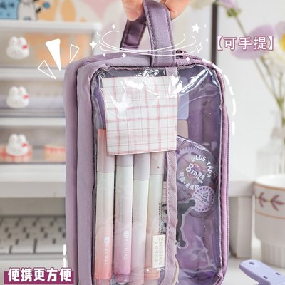 透明铅笔袋可放吧唧小卡痛包文具盒女生2024新款小众风设计感男孩