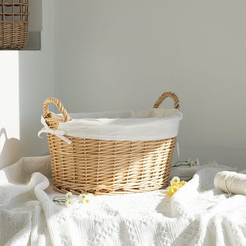 柳编脏衣篮脏衣服收纳筐高颜值卫生间浴室放衣服神器娃娃玩偶收纳