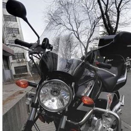 摩托挡风玻璃圆灯街车通用pc不破碎风挡GZ150天剑王狒狒挡风玻璃