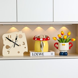 网红创意家用客厅卧室桌面艺术时钟台钟摆台式 饰品摆件 简约装