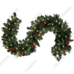 圣诞藤条加密节日酒店商场橱窗场景布置装饰品红果挂件圣诞树挂枝