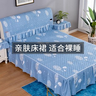 床头套罩床裙套装网红全包1米5一米八的夹棉床头罩四季通用田园风