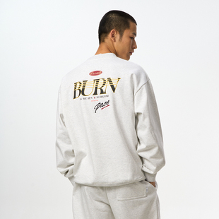 卫衣恒温自发热休闲宽松秋款 SENDAWAY 24AW重磅密织圆领印花长袖