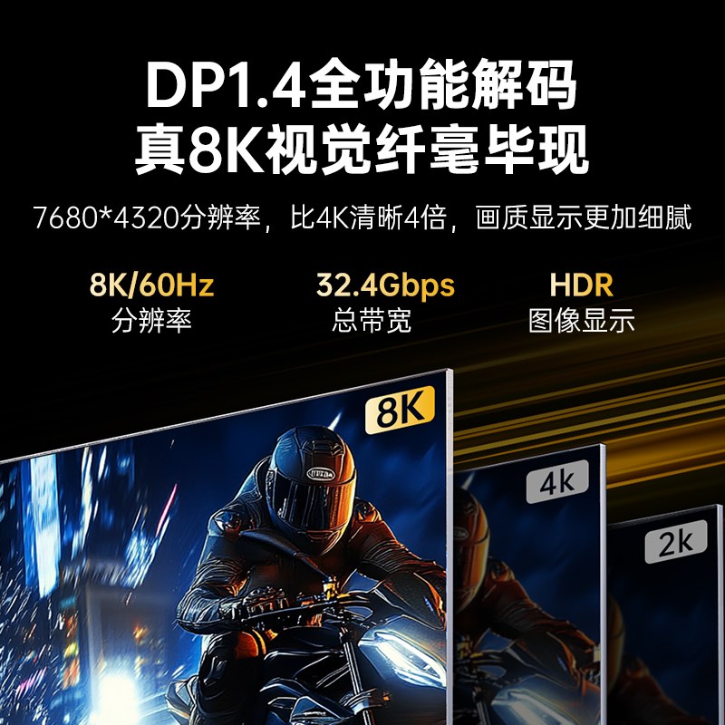 dp线1.4数据连接线8K高清4k240hz高刷电脑显示器笔记本延长