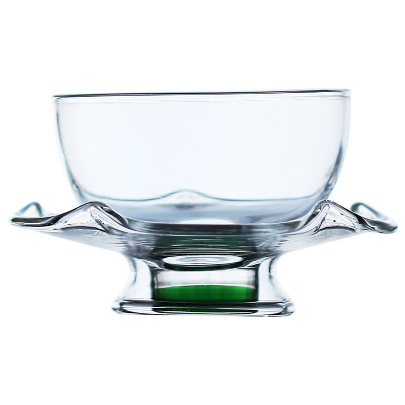 耐热玻璃晶彩荷叶空心托对杯组品茗主个人饮客杯功夫茶具2只