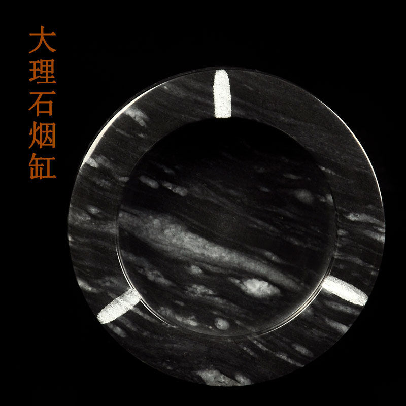 商理石材雪茄烟灰简家用办公室缸约酒店欧式创意大务定制刻字摆件