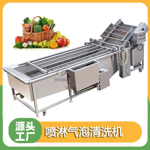 毛豆辣椒果蔬气泡清洗机 涡流滚动苹果梨子去杂清洗机 商用清洗机