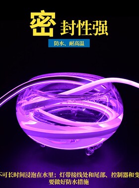 led灯带12v柔性七彩变色灯带RGB防水软灯条防光灯硅胶导水地摊灯