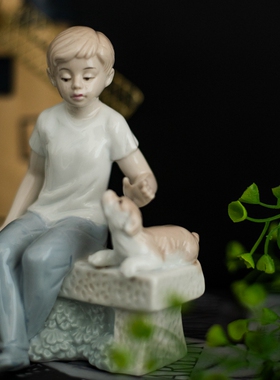 慕空间出口人意创物男女孩陶瓷新房电视柜装饰品摆件礼迁新居乔品