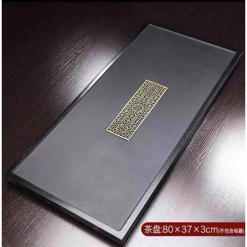 乌金石茶盘茶具套装电磁炉家用整块茶台石材简约功夫现代陶瓷茶海