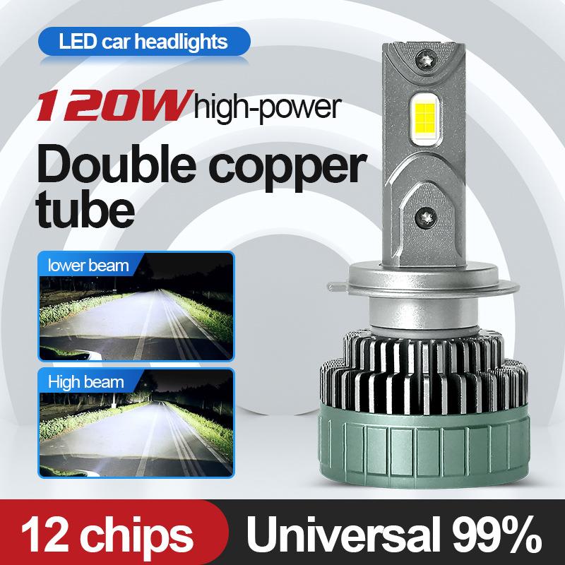 新款大功率120W汽车LED大灯超亮车头灯H4H7H1190059006