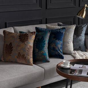 欧式提花割绒抱枕午睡枕床头靠枕午睡床靠背沙发抱枕靠垫客厅枕套