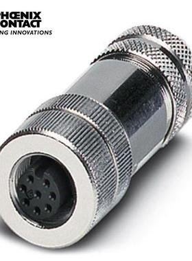 菲尼克斯连接器8芯M12孔式直头SACC-M12FS-8CON-PG9-SH