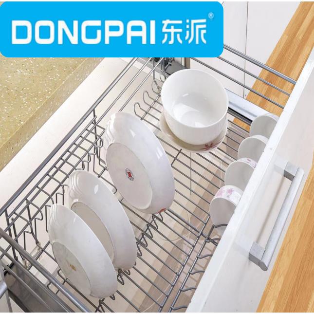 DONGPAI东派-圆线纳平篮碗篮圆线201不绣钢拉篮阻尼缓冲橱柜厨房