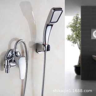 明装铜三角阀淋浴浴室淋浴器墙上冷热混水阀卫浴墙上水龙头