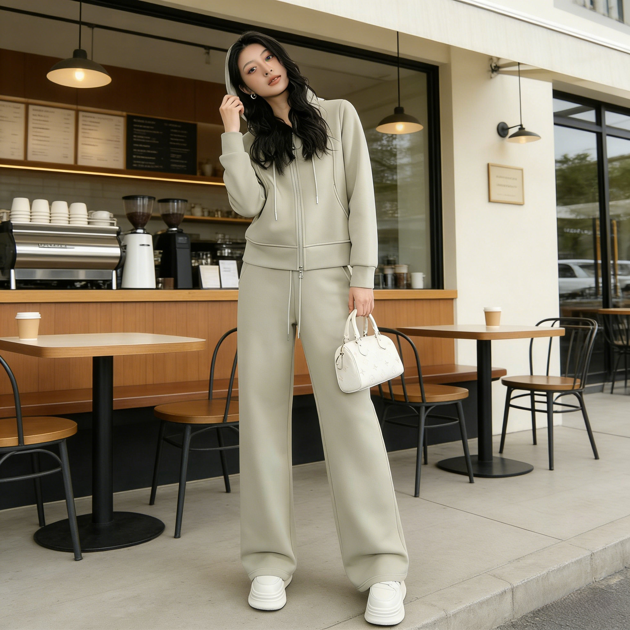 依凡芙2026新款卫衣套装女超火一整套穿搭减龄独特漂亮绝美小套装