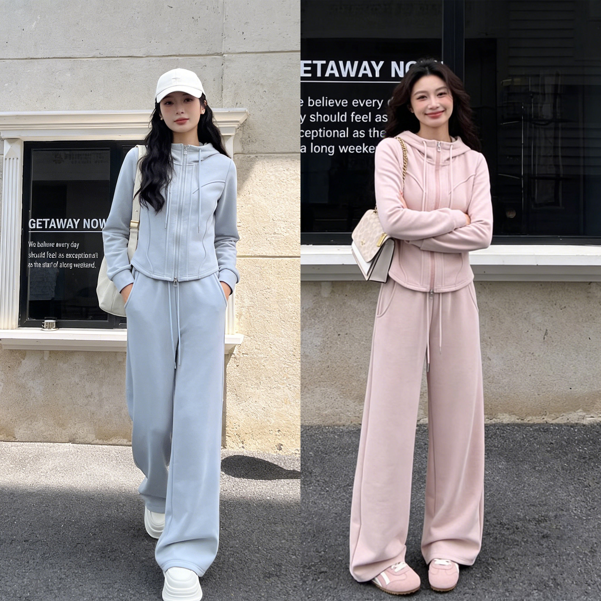 依凡芙春装潮牌显瘦运动卫衣套装显瘦女韩系一整套ootd穿搭慵懒风