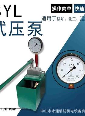 SYL-39/2.5管道试压泵快速升压锅炉供水手动一体式加力杆压力表