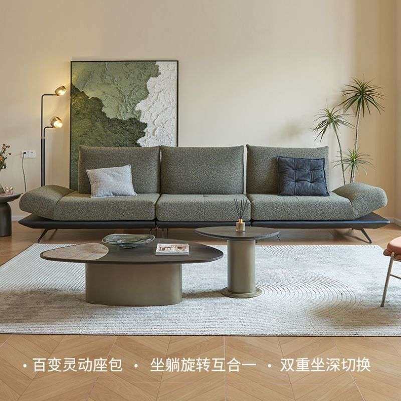 意式百变灵动岛布艺沙发极简客厅2025新款家用直排多功能组合沙发