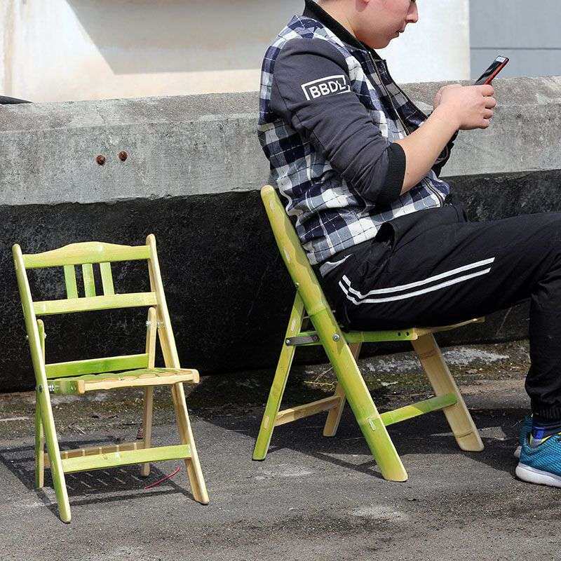 竹编可折叠椅子小型靠背椅学生椅竹质儿童户外老式竹椅凳子便携式