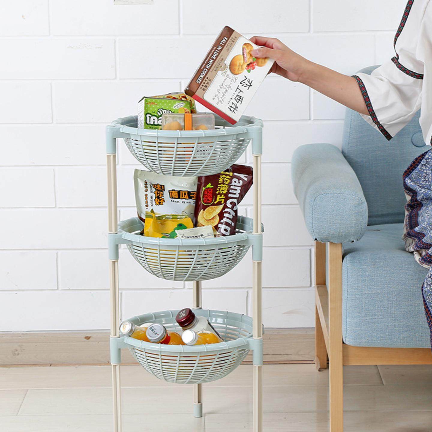 新型圆形果蔬篮蔬果框厨房置物架收纳架沥水篮沥水架塑料架层架,厨房/烹饪用具,果蔬置物架/篮/框,淘宝优惠券,粉丝福利购,淘宝优惠卷