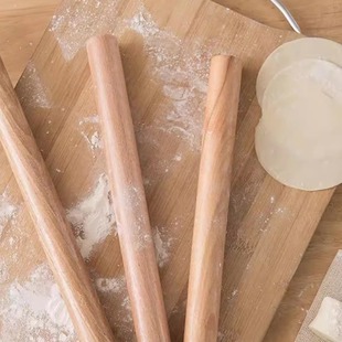 【整木一体】擀饺子皮擀面杖实木木质压面棍烘焙工具木质擀面棍