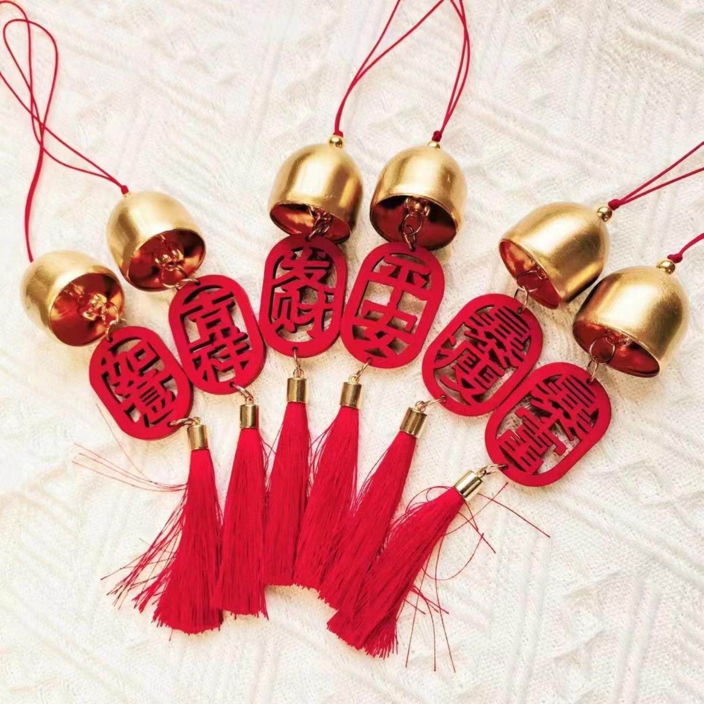 小铃铛春节新年许愿牌圣诞diy纯铜铃铛及配件店铺门铃风铃件