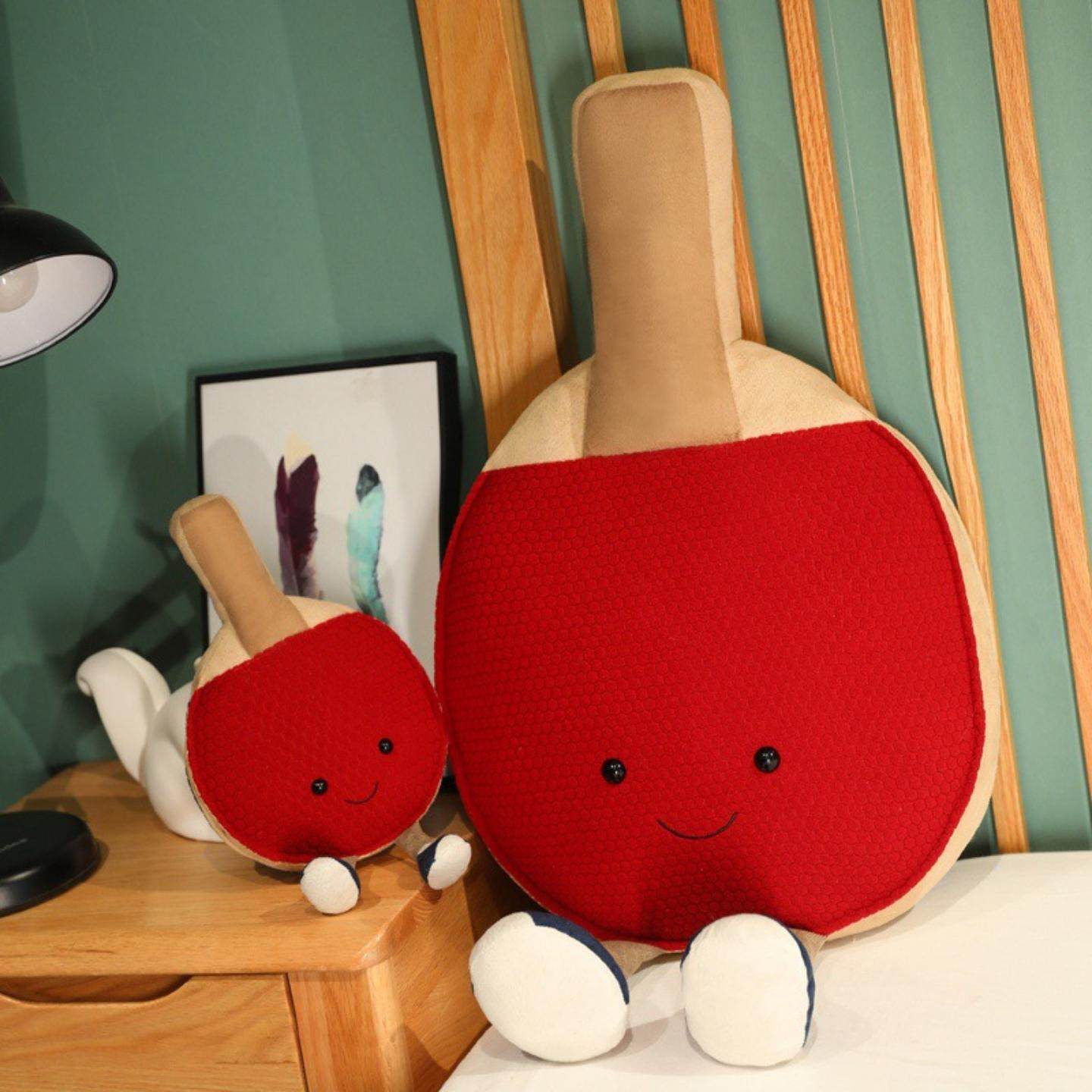 仿真乒乓球拍抱枕创意礼物