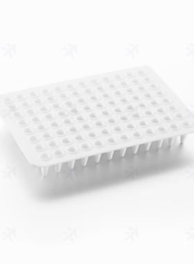 virya 0.1ml96孔蓝色框PCR板 全裙边透明板3323101