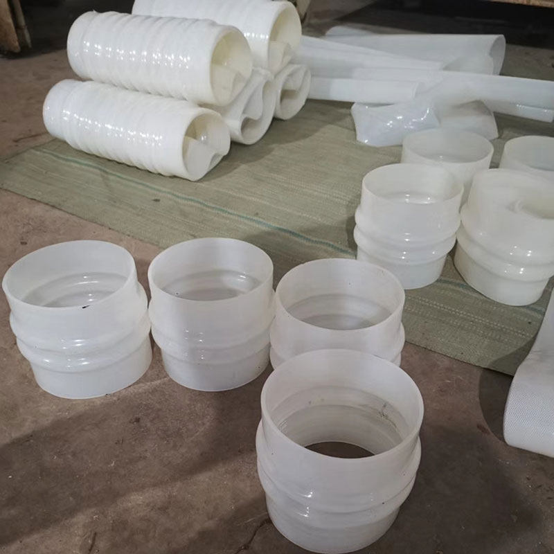 硅胶管白色透明大口径耐高温高压排水软管振动筛机械软接头定做