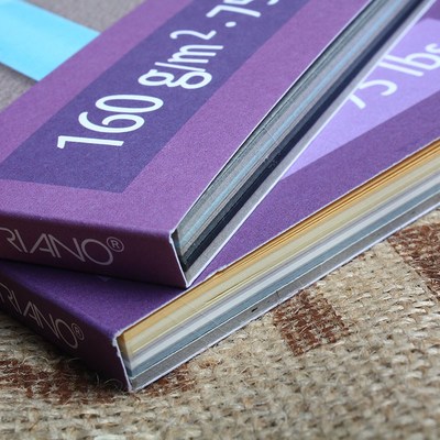 进口FABRIANO飞碧纳A4色粉本Tiziano彩色纸 粉彩素描绘画本无酸纸