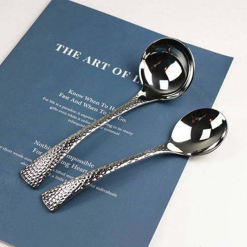 小怪兽304不锈钢家用吃饭勺汤匙调羹韩式长柄勺加厚搅拌勺小汤勺