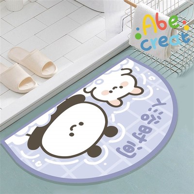 八九十硅藻泥吸水地垫 必易防滑加厚防潮速干半圆卫生间浴室吸水