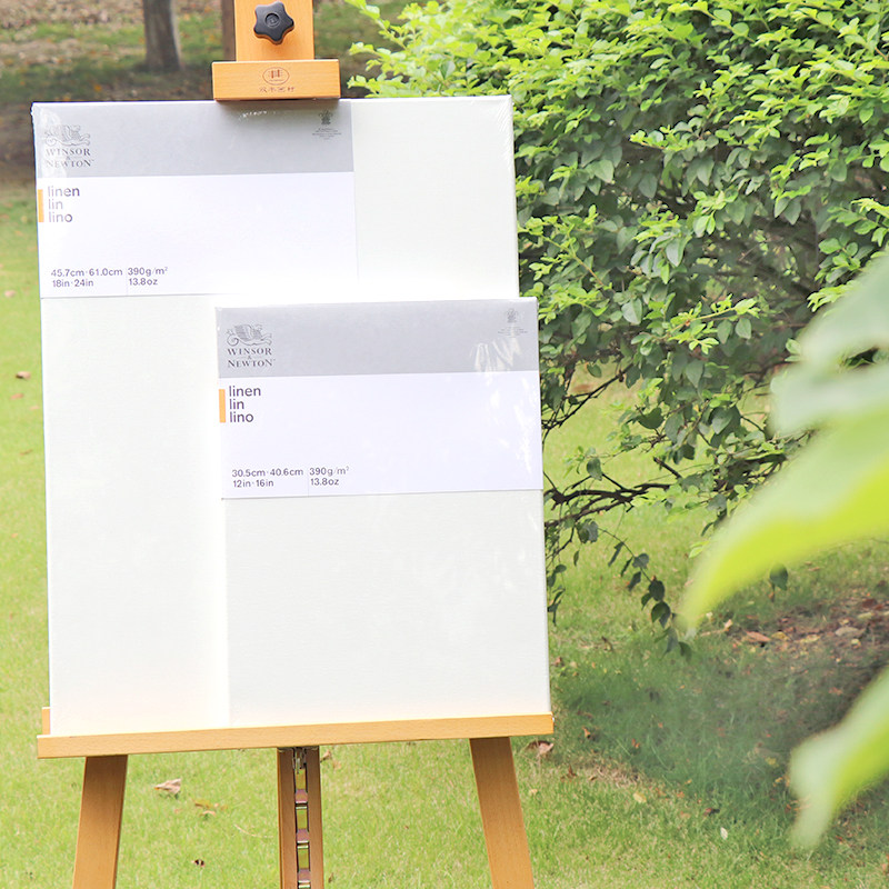 温莎牛顿亚麻油画框流体画丙烯颜料布面细纹涂层方形油画板麻布