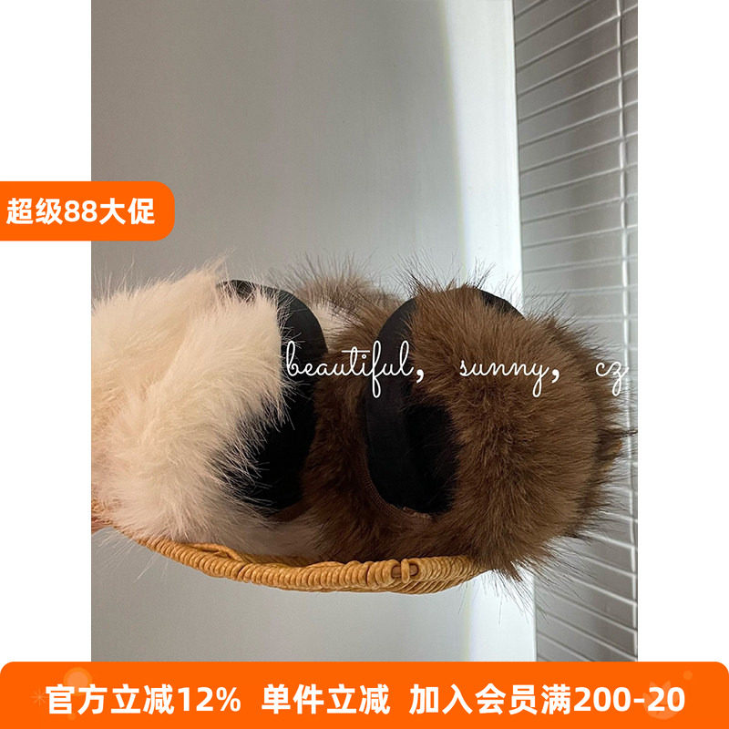BEIFU贝芙 亲子款女童时髦复古毛绒护耳儿童宝宝冬季抗寒保暖耳暖