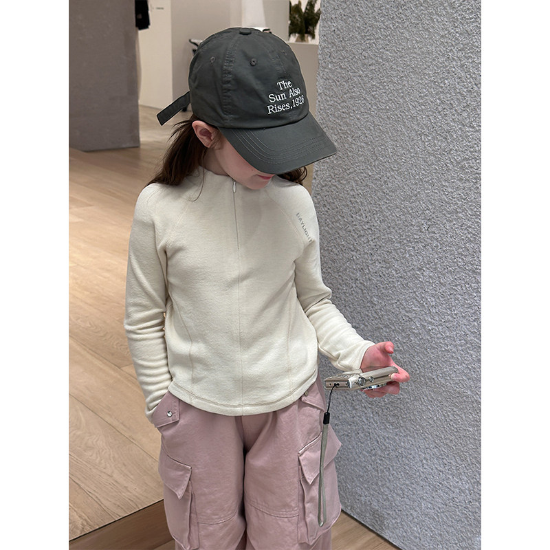 BEIFU贝芙 女童冬季校服神器自发热内搭卫衣儿童修身立领运动外套