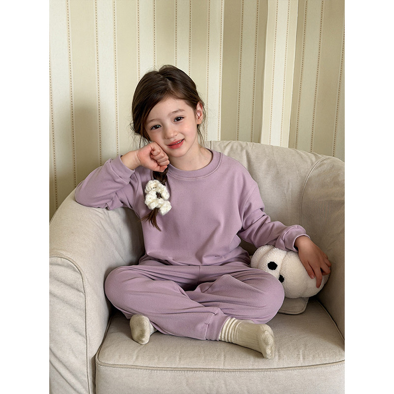 BEIFU贝芙 儿童冬季加厚保暖睡衣女童秋衣秋裤家居服宝宝内衣套装