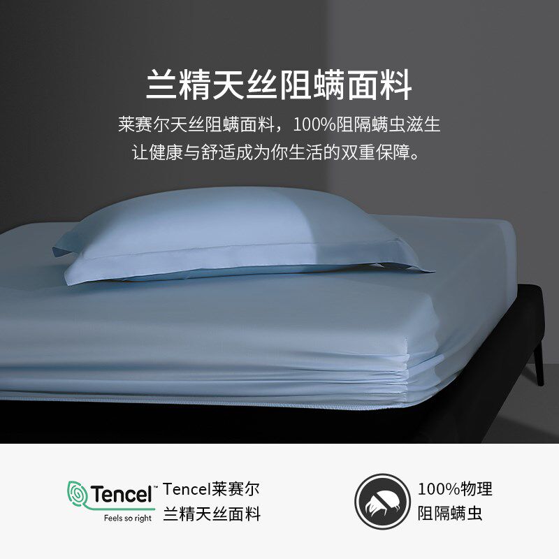 本套防螨床笠单件100支进口兰精套丝床初罩床垫保护天单人床笠罩