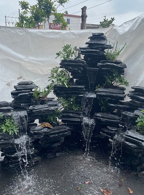 假山鱼池造景观真石头摆件花园庭院流水喷泉阳台装饰天然原石瀑布