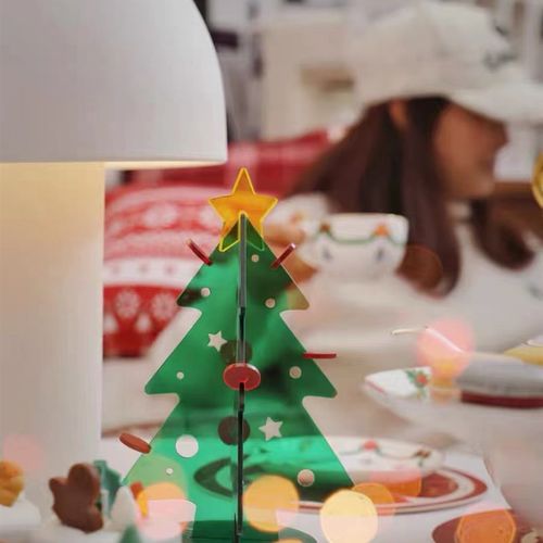 亚克力圣诞树节日装饰品许愿礼物迷你创意桌面摆件家用场景布置