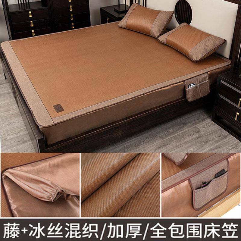 老席匠凉席冰丝席乳胶床用床笠款1.5米宽1.8床三件套双人空调软席,床上用品,乳胶席,淘宝优惠券,粉丝福利购,淘宝优惠卷